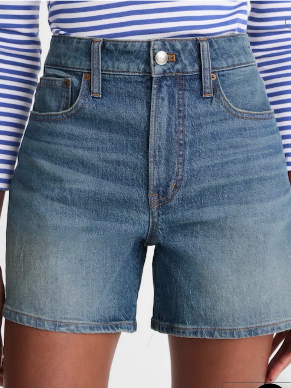 Madewell The Perfect Jean Short, with tags.